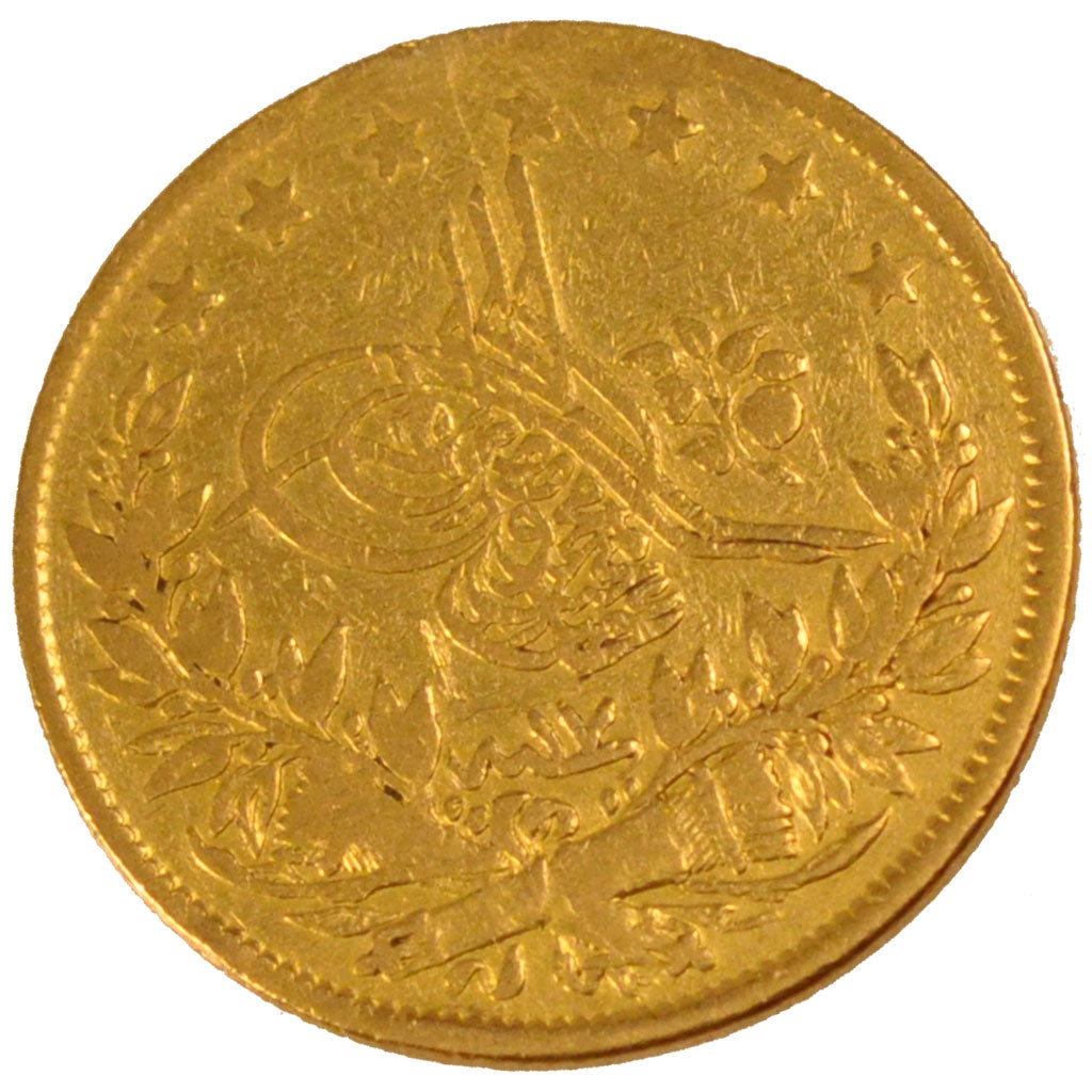 TURKEY, 100 Kurush, 1856, Qustantiniyah, KM #679, EF(40-45), Gold, 6.94