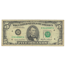 Nota, Estados Unidos da América, Five Dollars, 1985, VF(20-25)