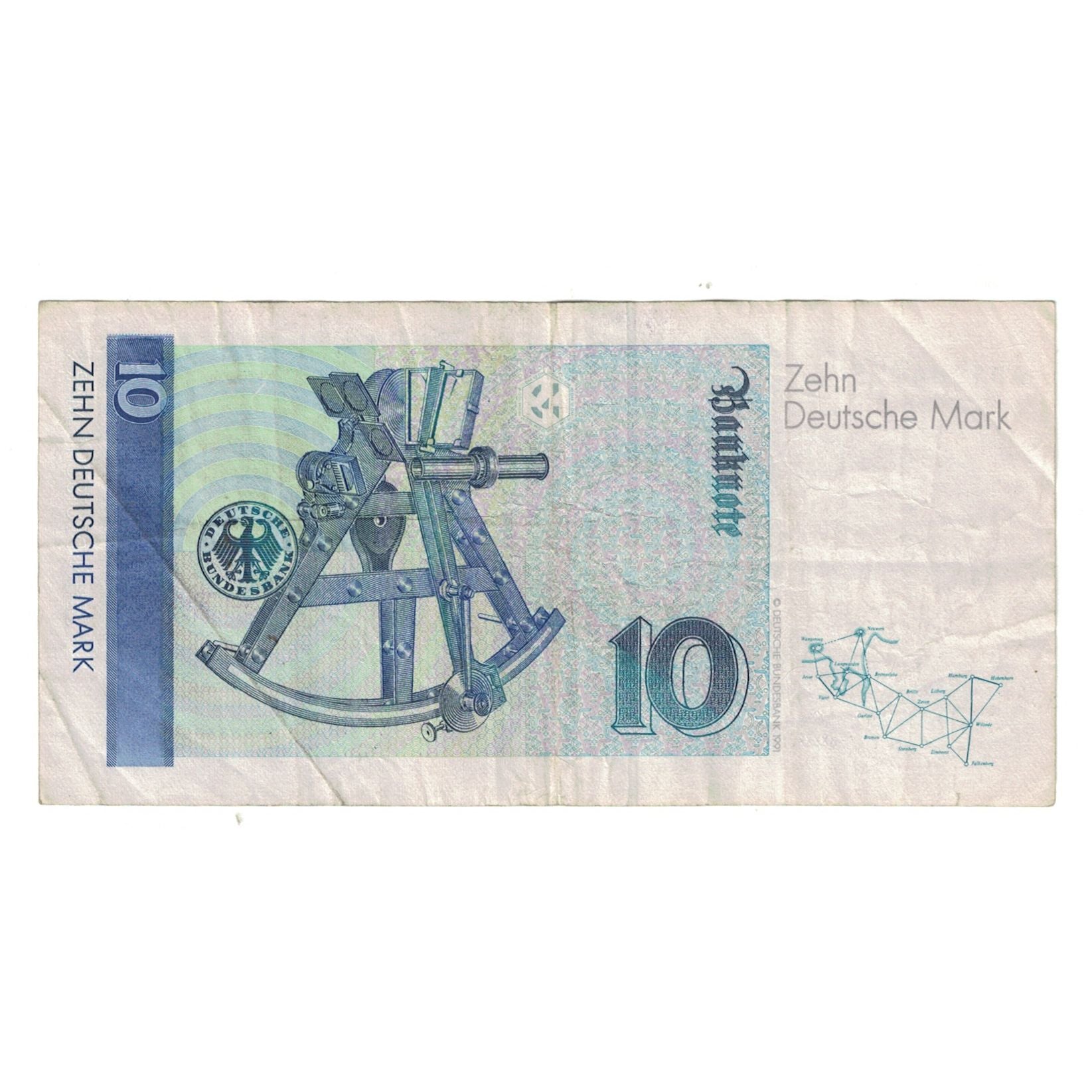 Biljet, Federale Duitse Republiek, 10 Deutsche Mark, 1989-1991, 1989-01-02