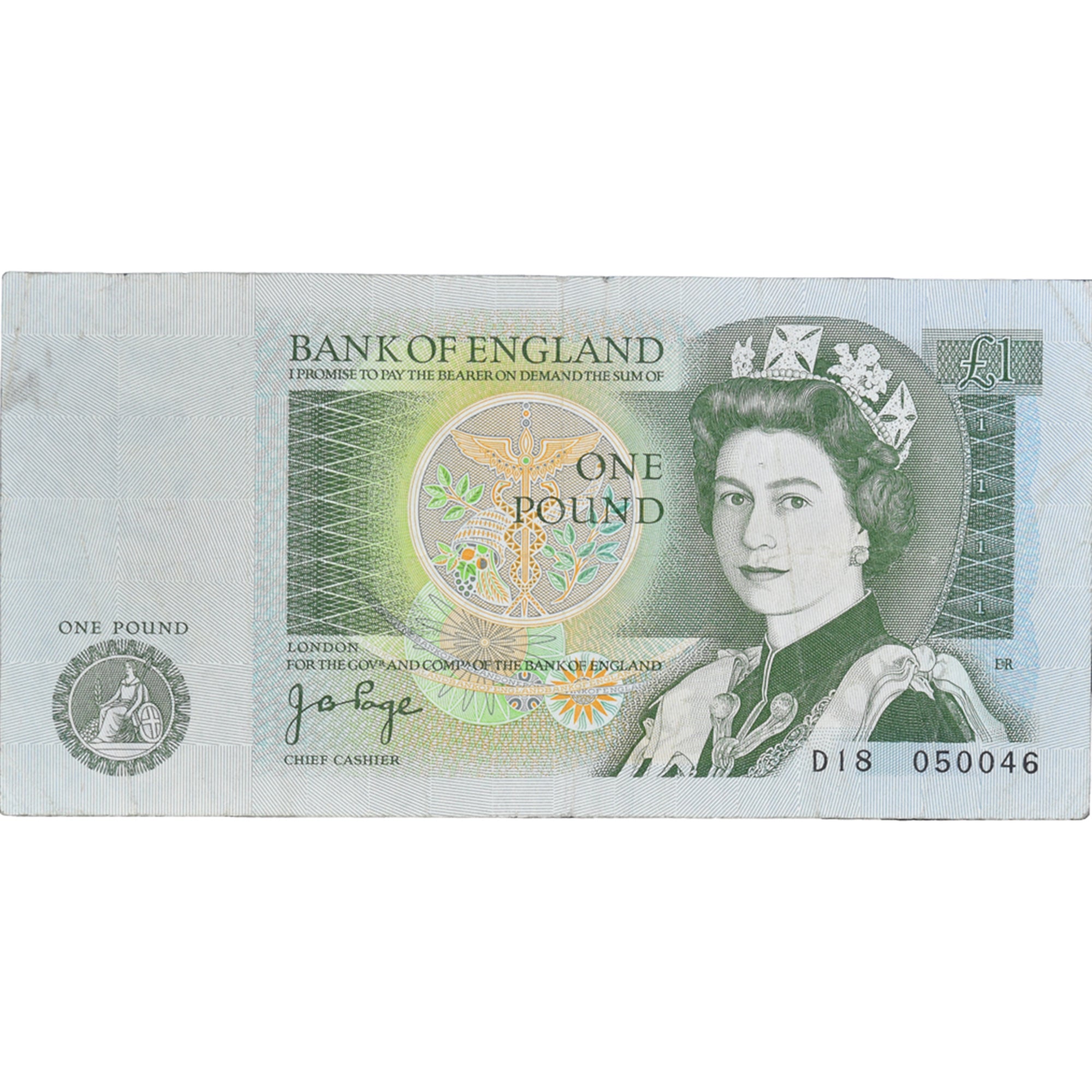 Billete, 1 Pound, Gran Bretaña, KM:377b, BC+