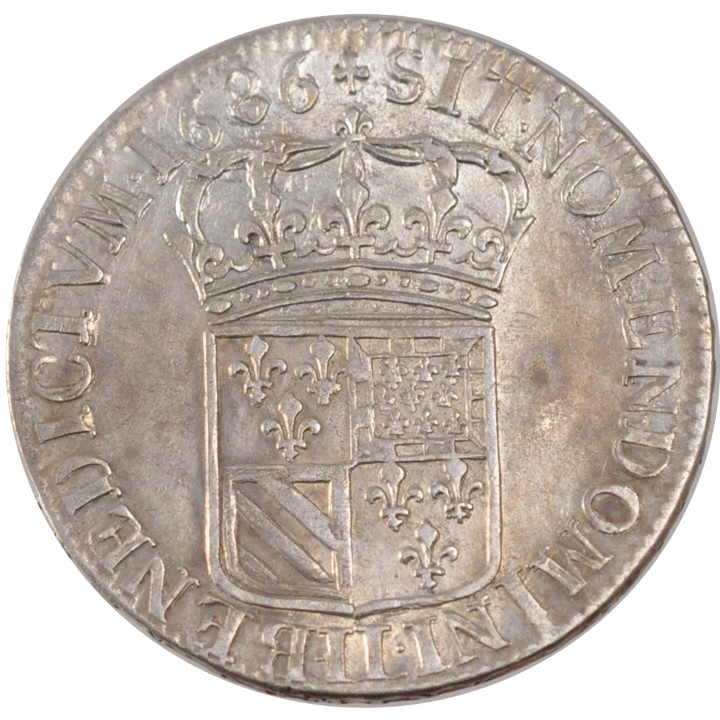 Francia, 1/4 Ecu, 1686, Lille, BB+, Argento, Gadoury:149