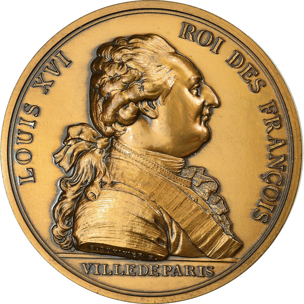 Francia, medaglia, Ville de Paris, Louis XVI, Arrivée du Roi, Duvivier
