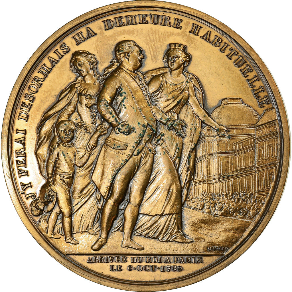 Francia, medaglia, Ville de Paris, Louis XVI, Arrivée du Roi, Duvivier