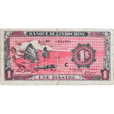 Banknot, Indochina, 1 Piastre, Vers 1948, VF(20-25)