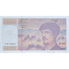 France, 20 Francs, Debussy, 1997, B.060797804, SUP, Fayette:66ter.02A60, KM:151i