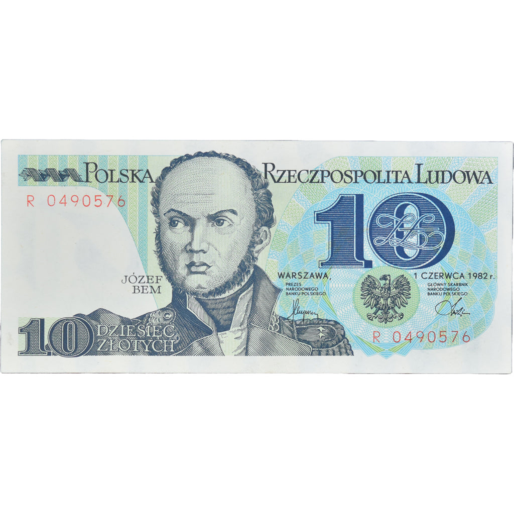 Banknote, Poland, 10 Zlotych, 1982, 1982-06-01, KM:148a, AU(55-58)