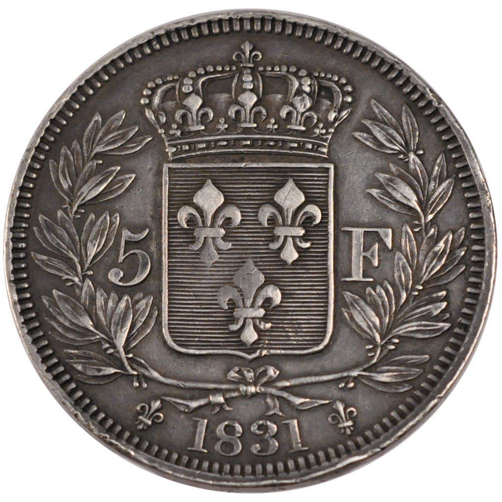 FRANCE, 5 Francs, 1831, AU(50-53), Silver, Mazard #905, 24.73