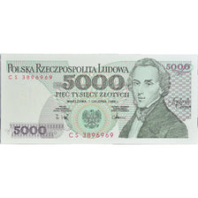 Billet, Pologne, 5000 Zlotych, 1988, 1988-12-01, KM:150c, NEUF