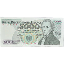 Billet, Pologne, 5000 Zlotych, 1988, 1988-12-01, KM:150c, NEUF