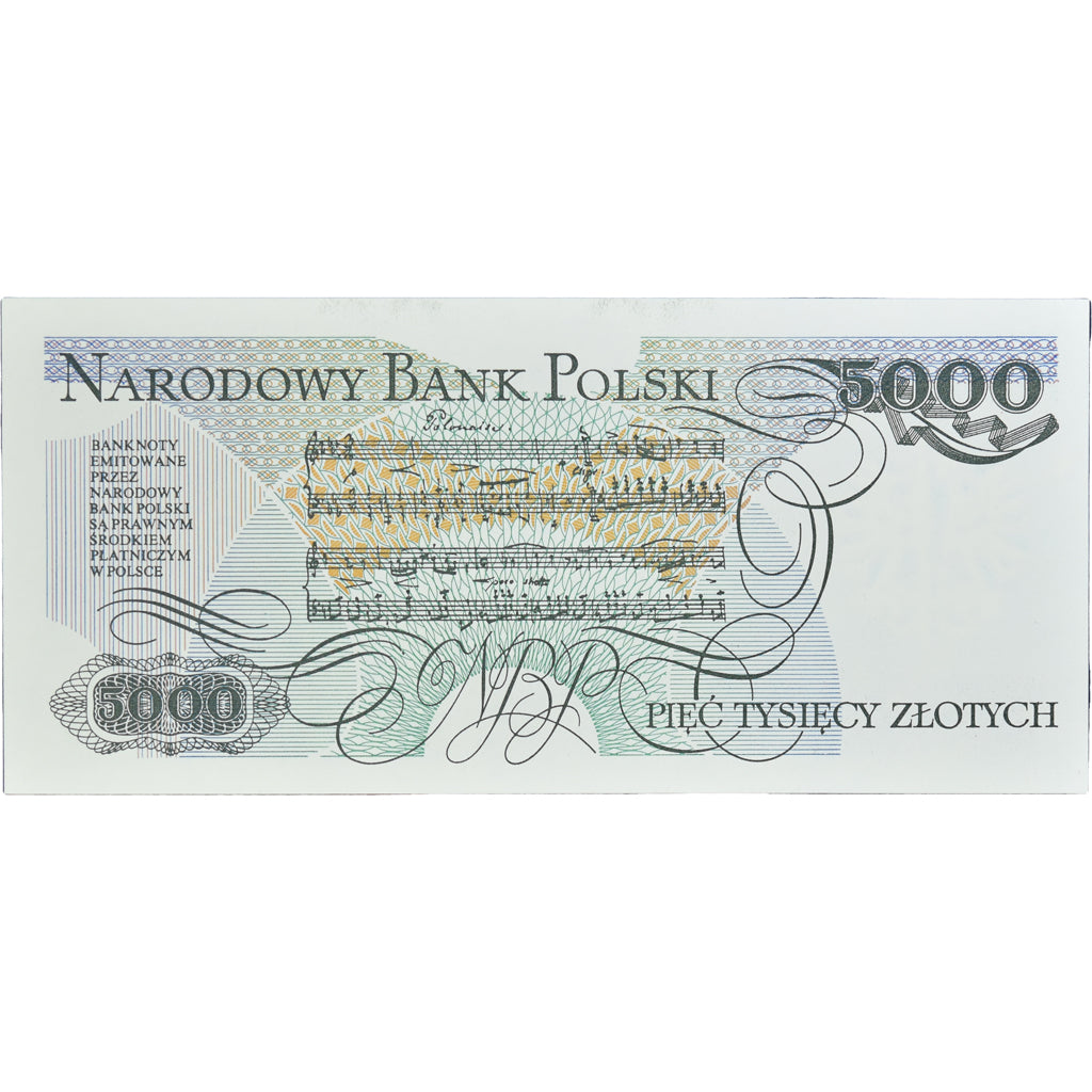 Billet, Pologne, 5000 Zlotych, 1988, 1988-12-01, KM:150c, NEUF