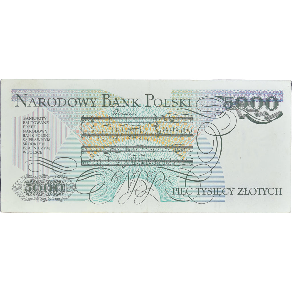 Billet, Pologne, 5000 Zlotych, 1988, 1988-12-01, KM:150c, TTB