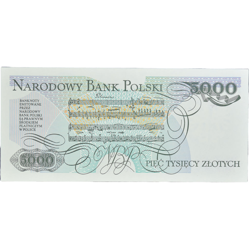 Geldschein, Polen, 5000 Zlotych, 1988, 1988-12-01, KM:150c, UNZ