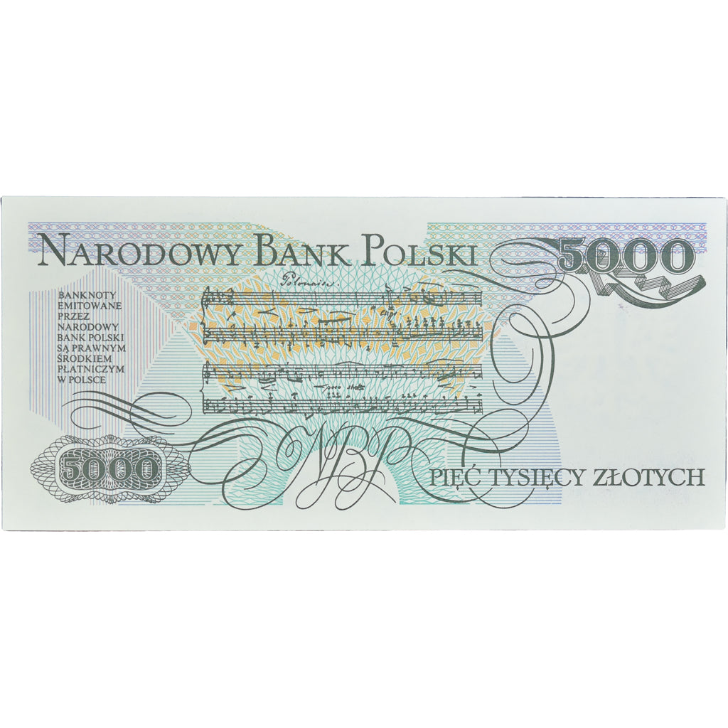 Banknote, Poland, 5000 Zlotych, 1988, 1988-12-01, KM:150c, UNC(65-70)