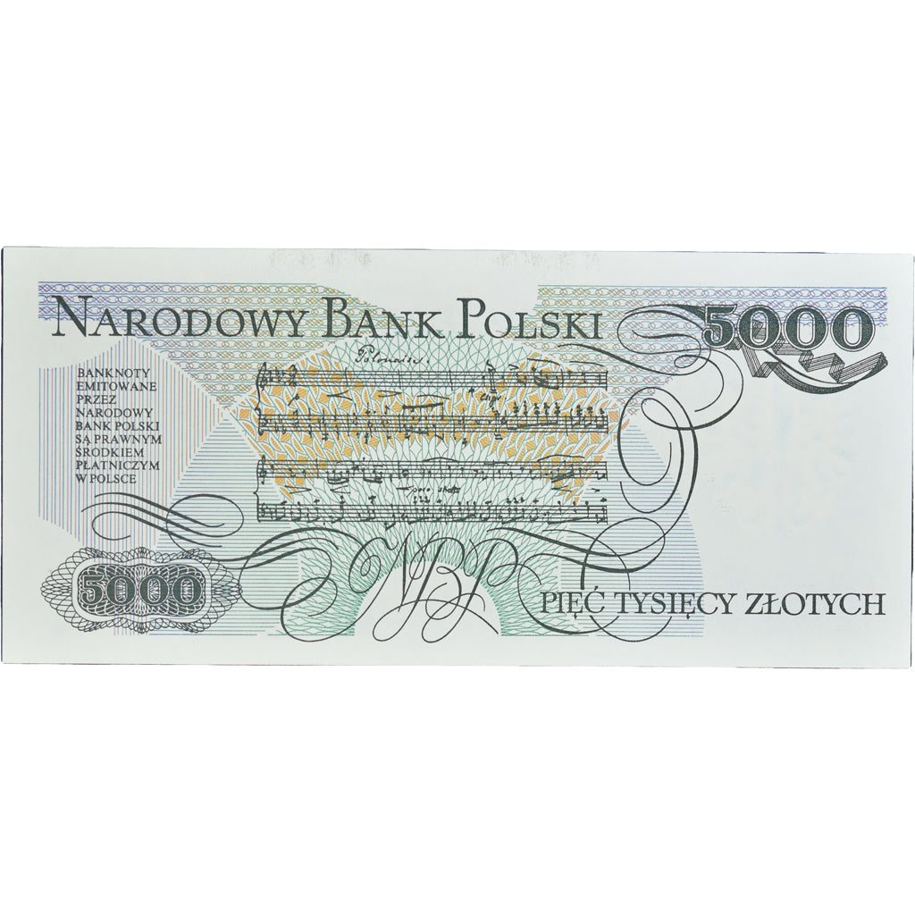Banconote, Polonia, 5000 Zlotych, 1988, 1988-12-01, KM:150c, SPL-
