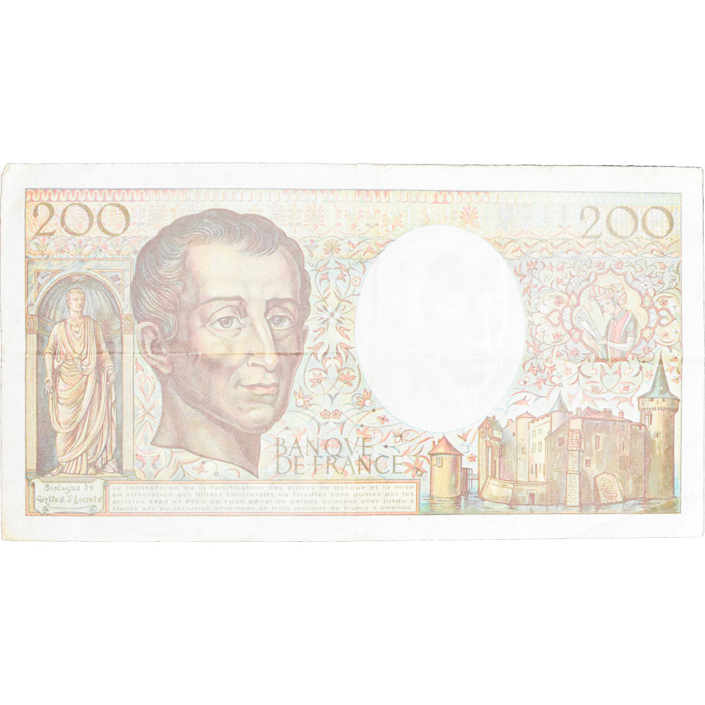 France, 200 Francs, Montesquieu, 1985, A.1263621569, VF(20-25), Fayette:70.5
