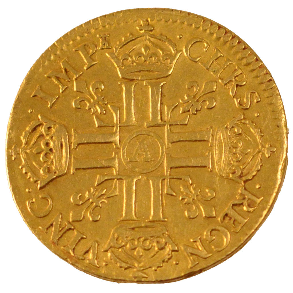 FRANCE, Louis d'or au buste juvénile, tête laurée, Louis D'or, 1663, Paris, KM #