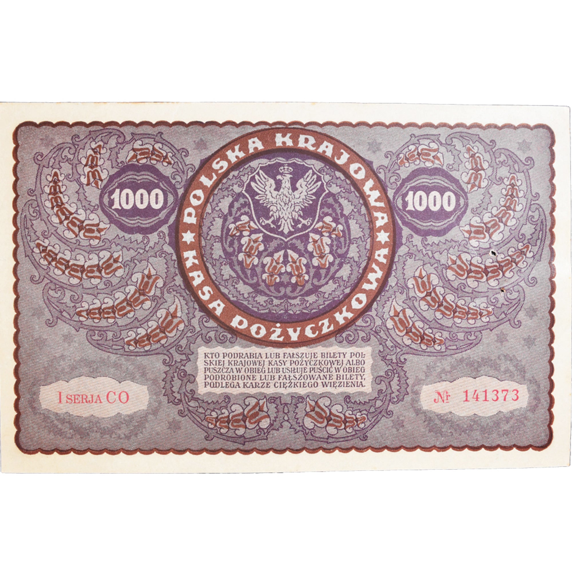 Banknote, Poland, 1000 Marek, 1919, 1919-08-23, KM:29, UNC(63)