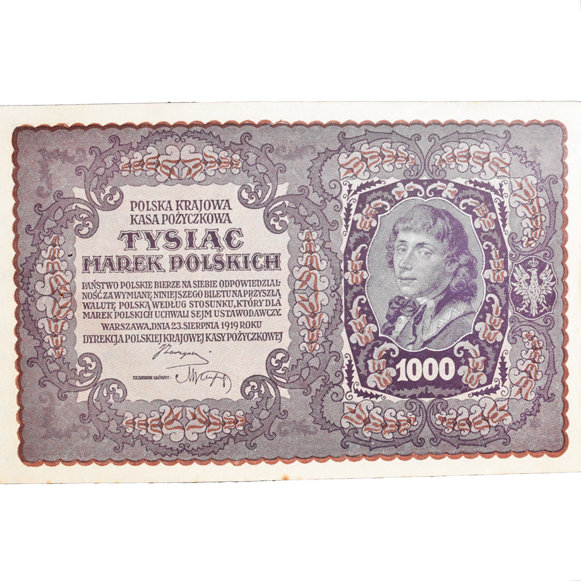 Banknote, Poland, 1000 Marek, 1919, 1919-08-23, KM:29, UNC(63)