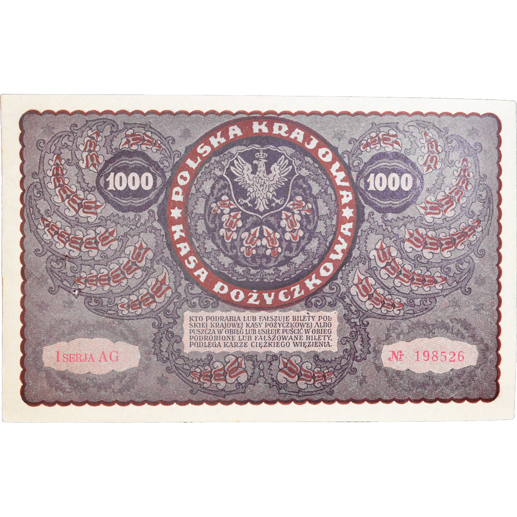 Banknote, Poland, 1000 Marek, 1919, 1919-08-23, KM:29, UNC(63)