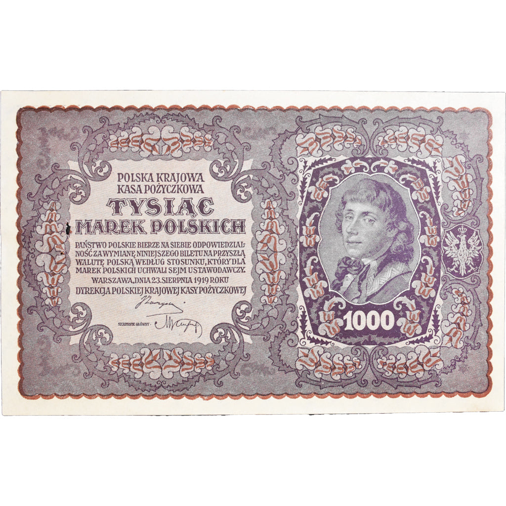 Banknote, Poland, 1000 Marek, 1919, 1919-08-23, KM:29, UNC(63)