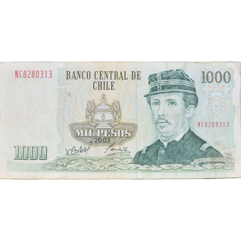 Banknot, Chile, 1000 Pesos, 2005, KM:154f, VF(30-35)