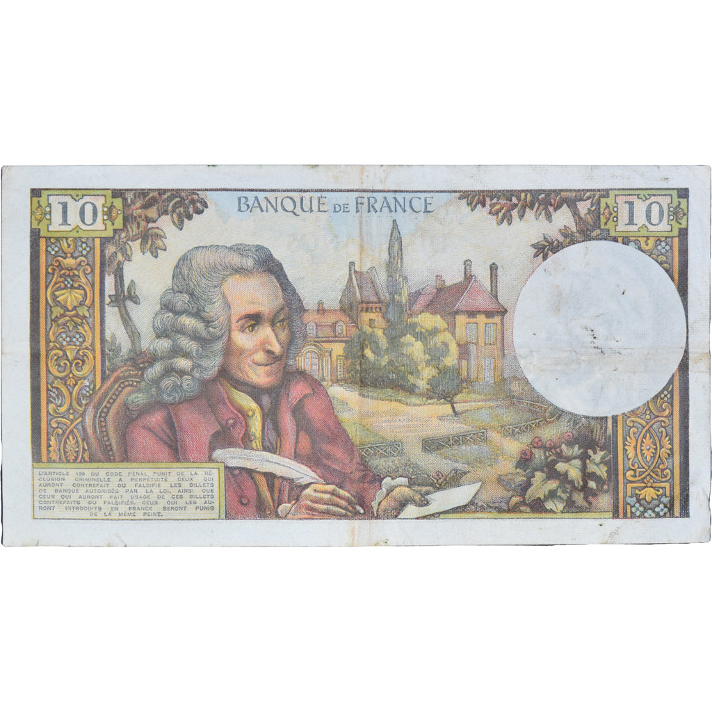 Francia, 10 Francs, Voltaire, 1972, O.74334981, BC, Fayette:62.54, KM:147d