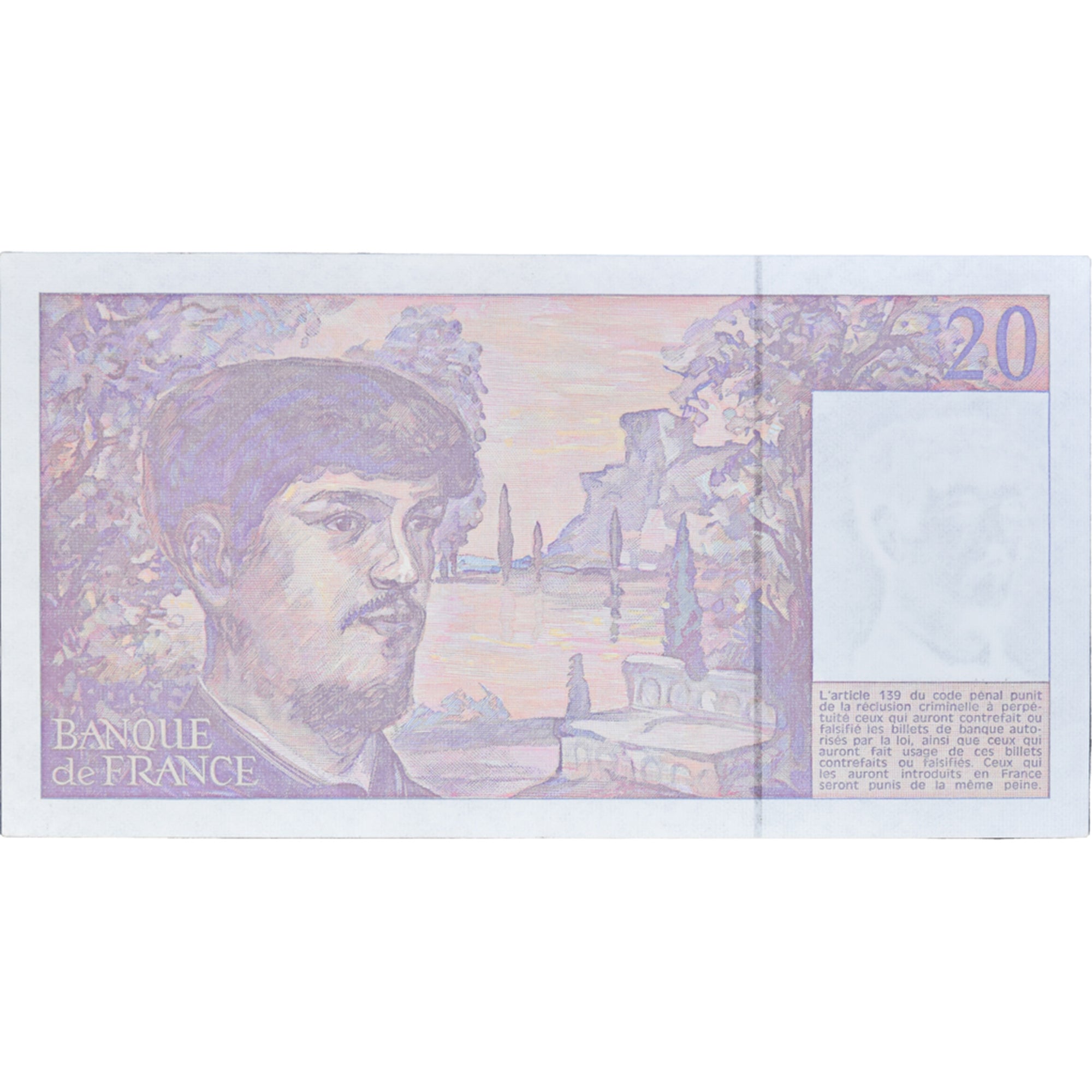 France, 20 Francs, Debussy, 1990, L.027807425, SPL, Fayette:66bis.1, KM:151d