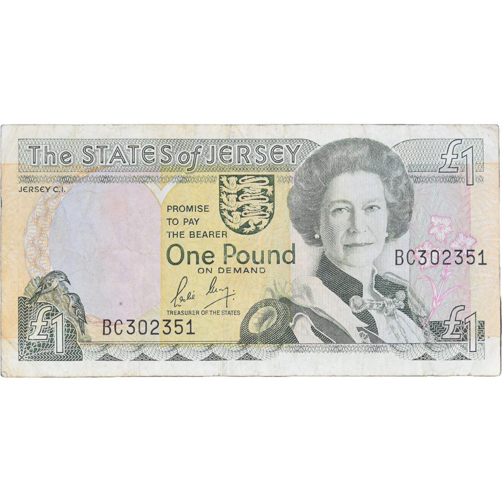Billet, Jersey, 1 Pound, Undated (2000), KM:26a, TB+
