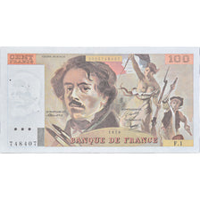 France, 100 Francs, Delacroix, 1978, F.1748407, VF(20-25), Fayette:69ter.1b