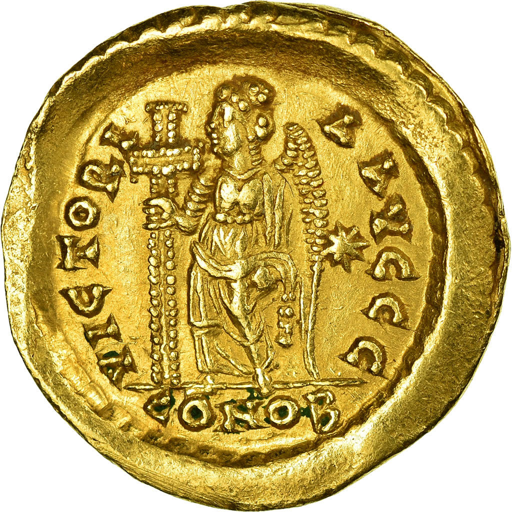 Coin, Marcia, Solidus, Constantinople, AU(55-58), Gold, RIC:510