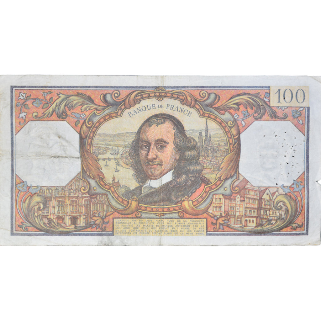 France, 100 Francs, Corneille, 1972, B.61582641, TB, Fayette:65.38, KM:149d