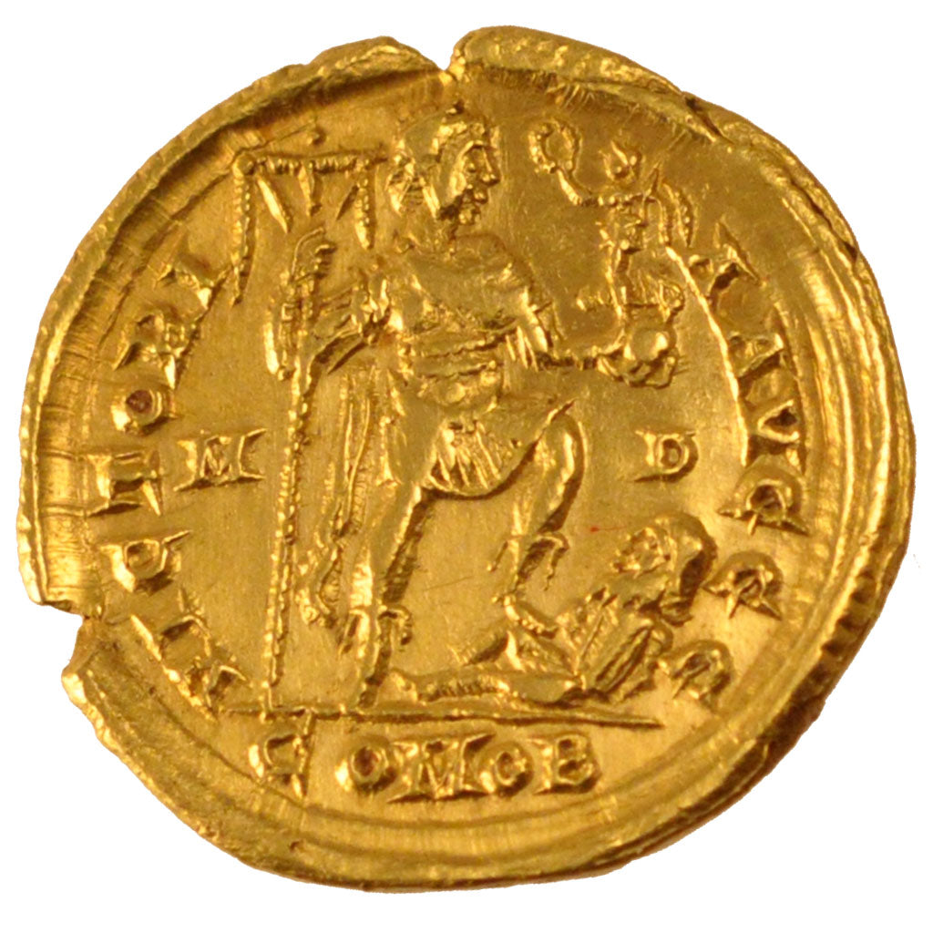 Coin, Honorius, Solidus, Milan, AU(55-58), Gold, RIC:1206