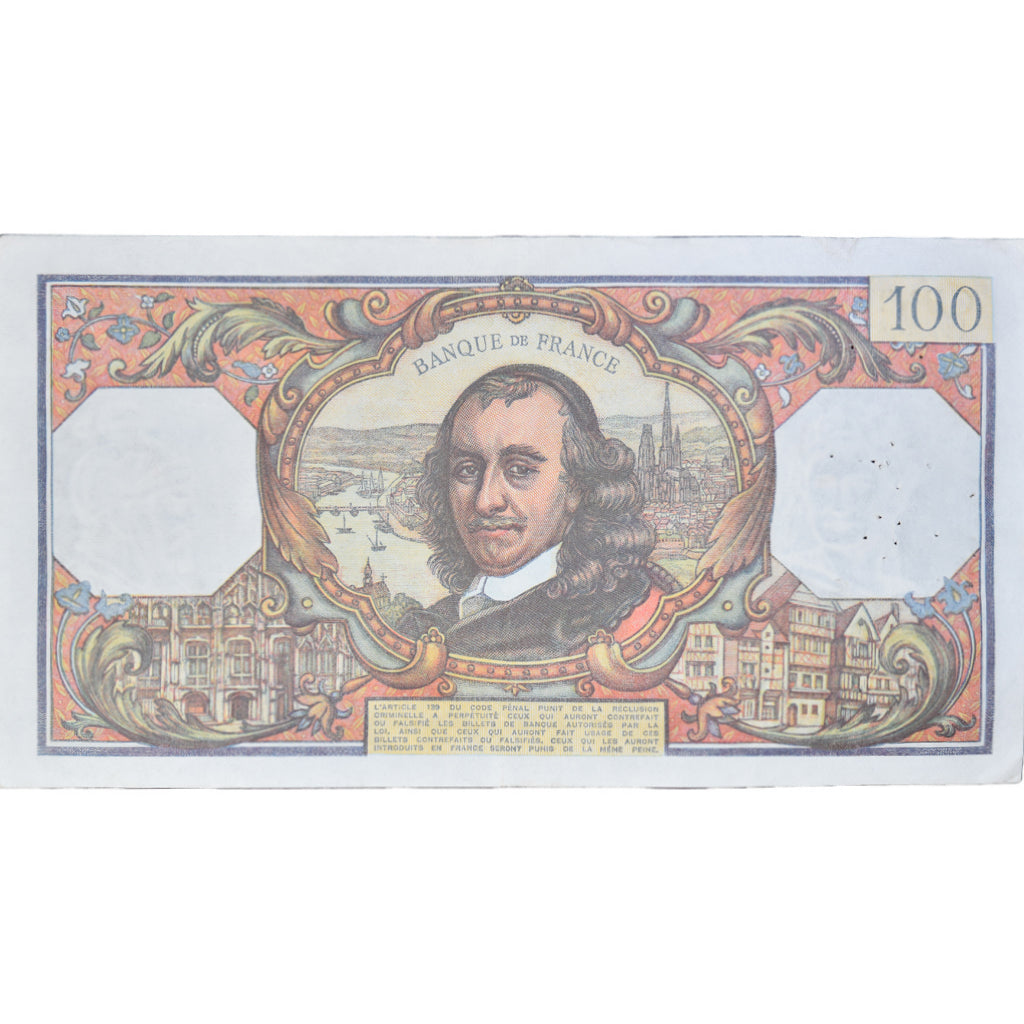 France, 100 Francs, Corneille, 1977, W.106399381, EF(40-45), Fayette:65.57