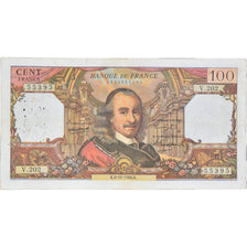 Francja, 100 Francs, Corneille, 1966, V20255395, VF(20-25), Fayette:65.15