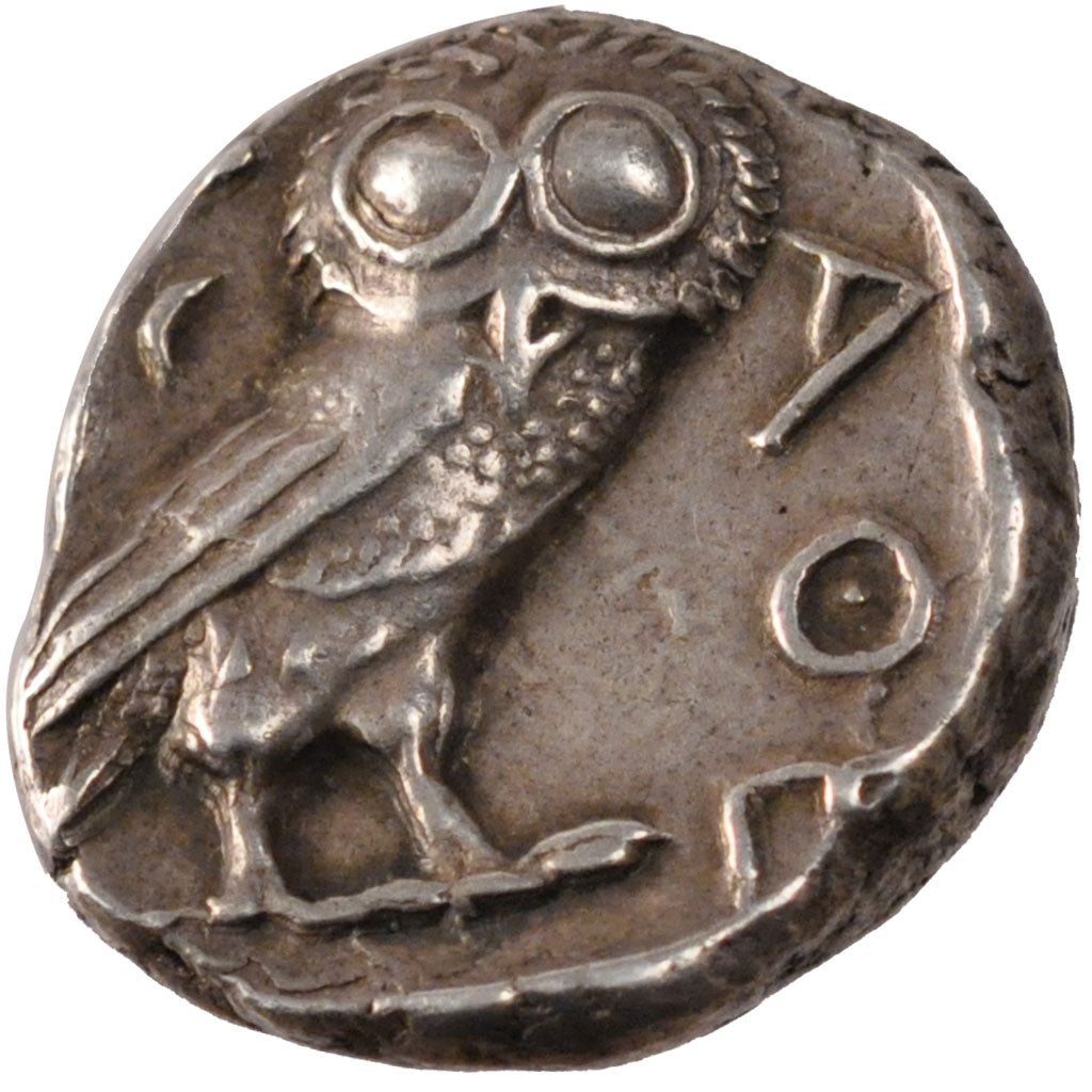 Attica, Athens (490-407 BC), Tetradrachm, Athens, AU(50-53), Silver, 17.18