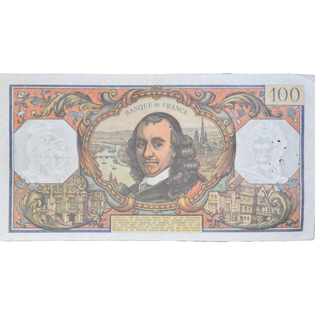 Francia, 100 Francs, Corneille, 1973, U.76701802, MBC, Fayette:65.44, KM:149d