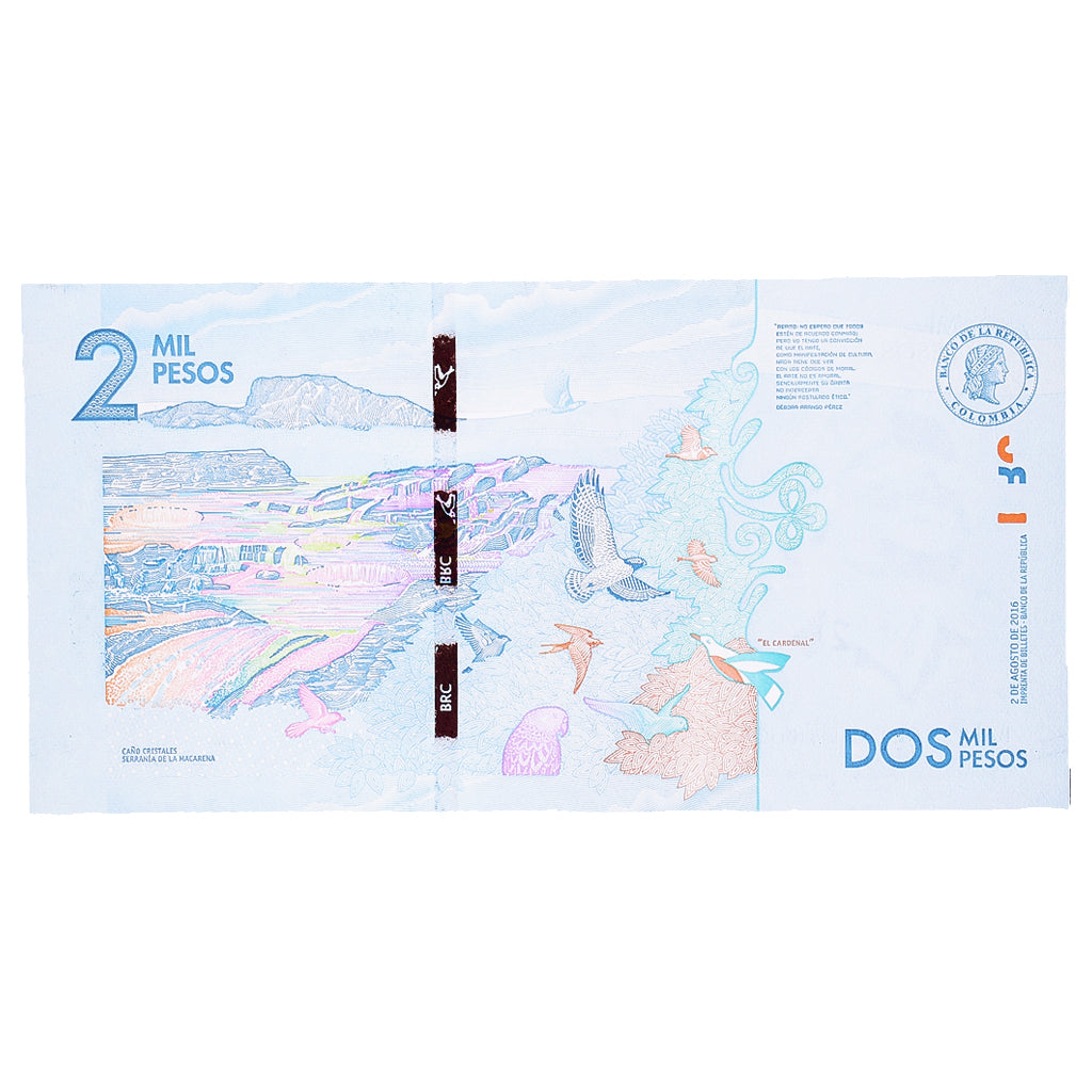 Billete, 2000 Pesos, 2016, Colombia, 2016-08-02, UNC