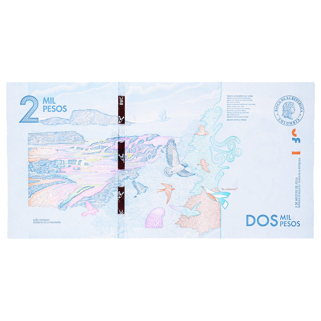 Banconote, Colombia, 2000 Pesos, 2016, 2016-08-02, FDS