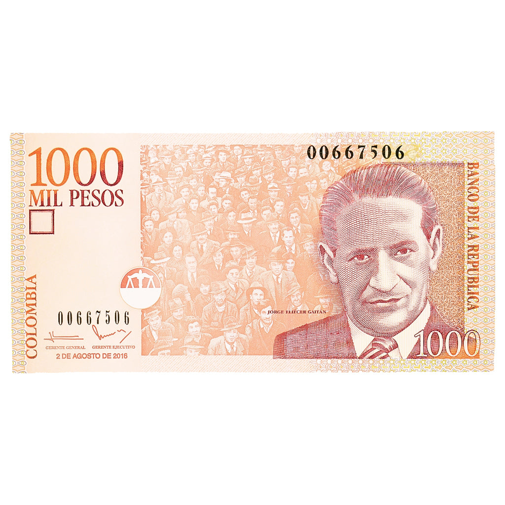 Banknote, Colombia, 1000 Pesos, 2016, 2016-08-02, UNC(65-70)