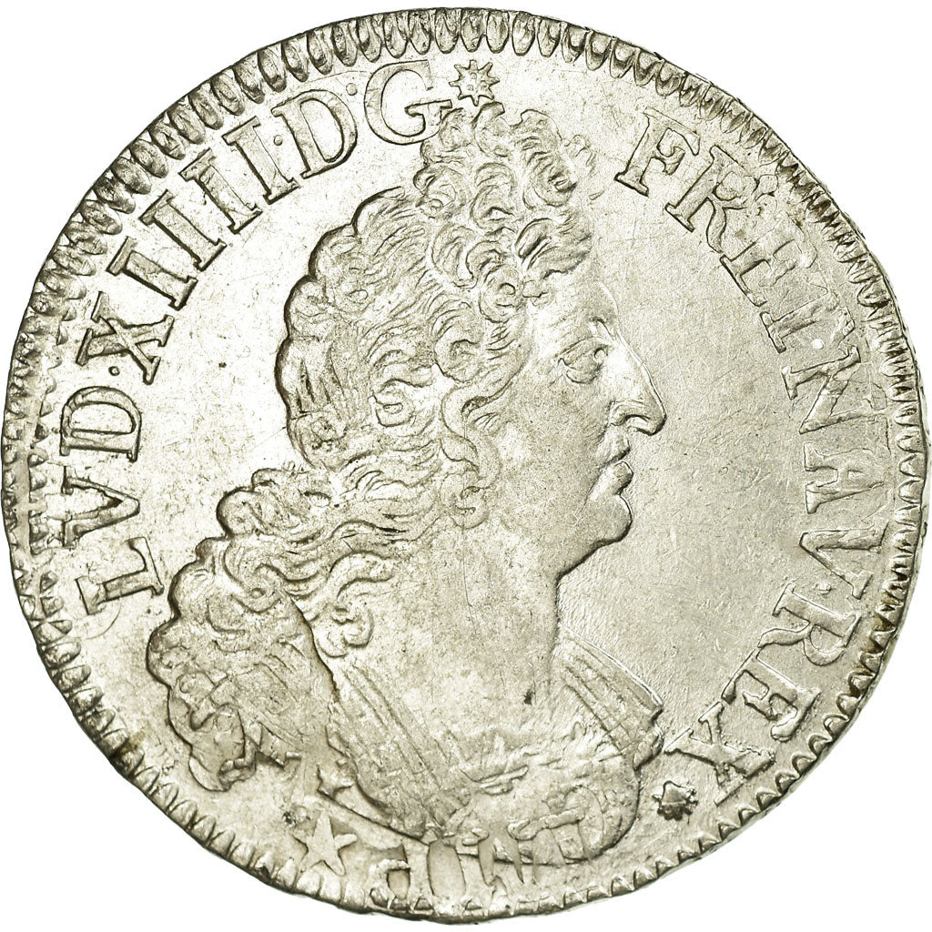 Münze, Frankreich, Louis XIV, 1/2 Écu aux insignes, 1/2 ECU, 43 Sols, 1702