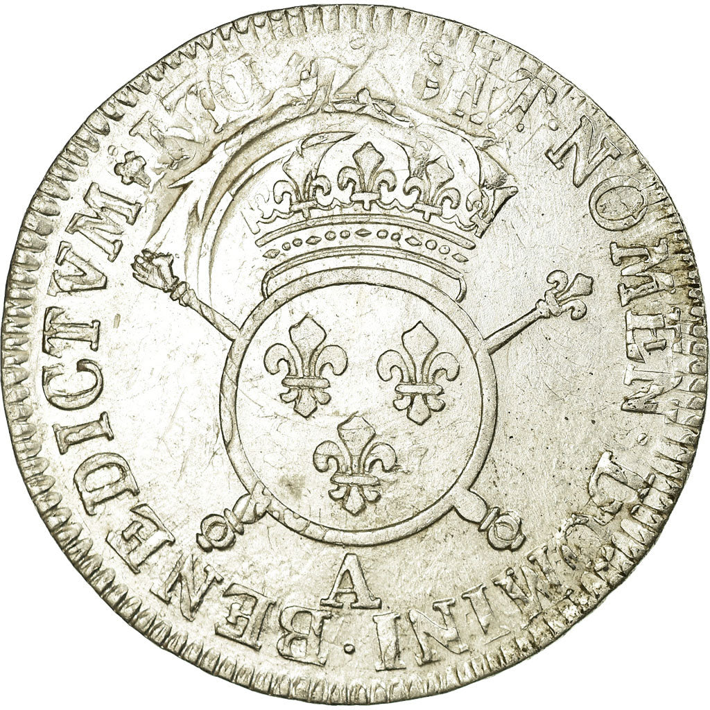 Münze, Frankreich, Louis XIV, 1/2 Écu aux insignes, 1/2 ECU, 43 Sols, 1702