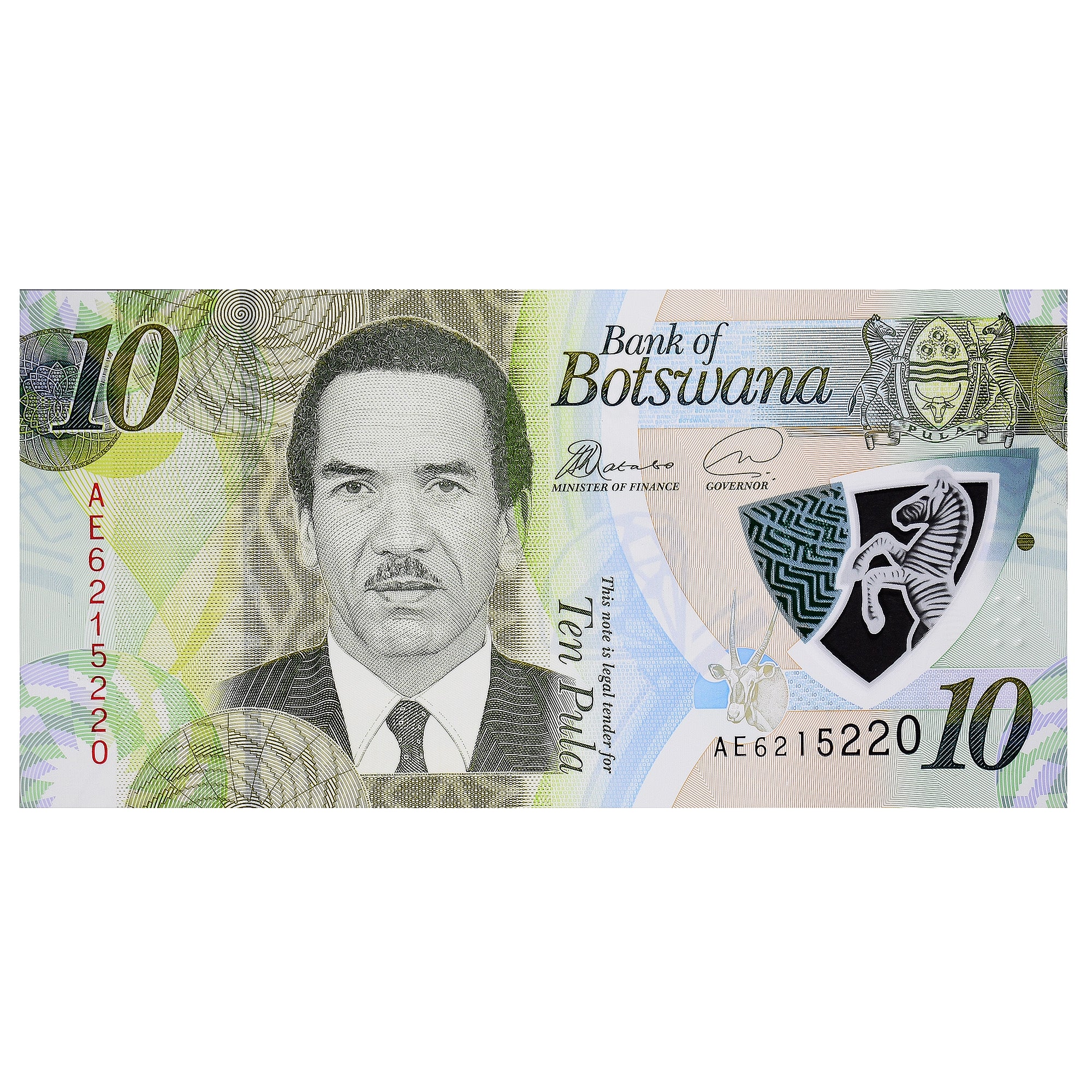 Banknote, Botswana, 10 Pula, KM:30a, UNC(65-70)