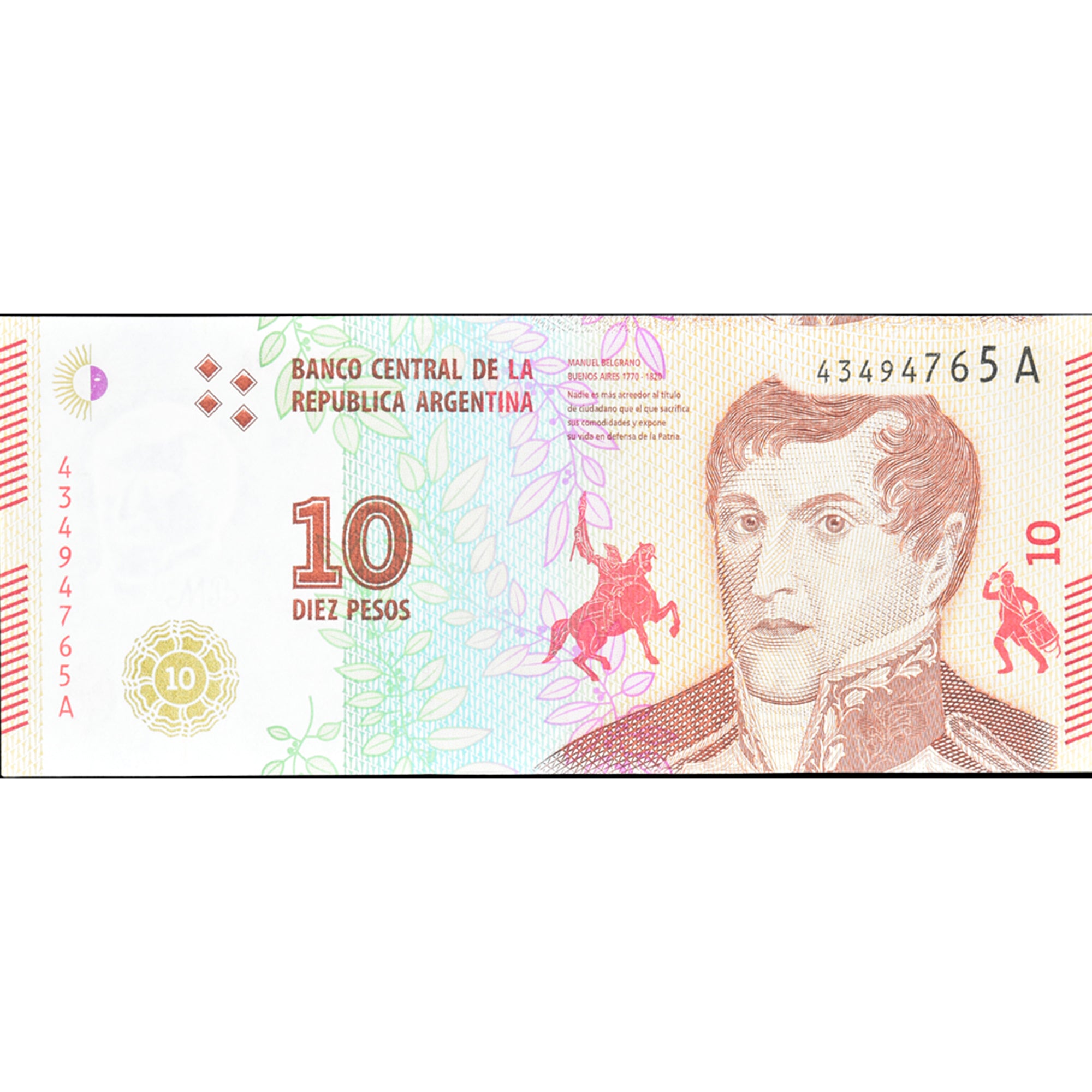 Banconote, Argentina, 10 Pesos, FDS