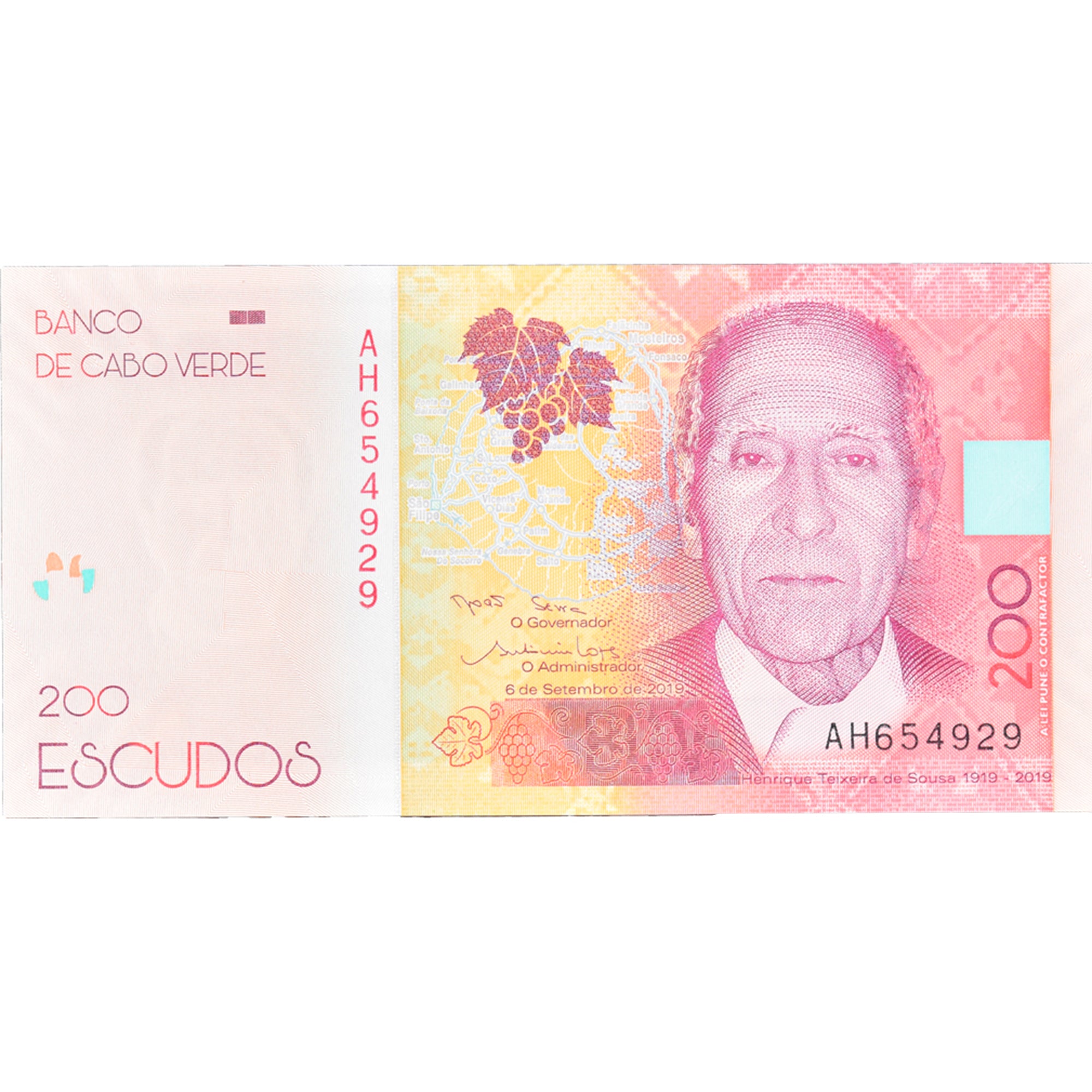 Banknote, Cape Verde, 200 Escudos, 2019, 2019-09-06, UNC(65-70)