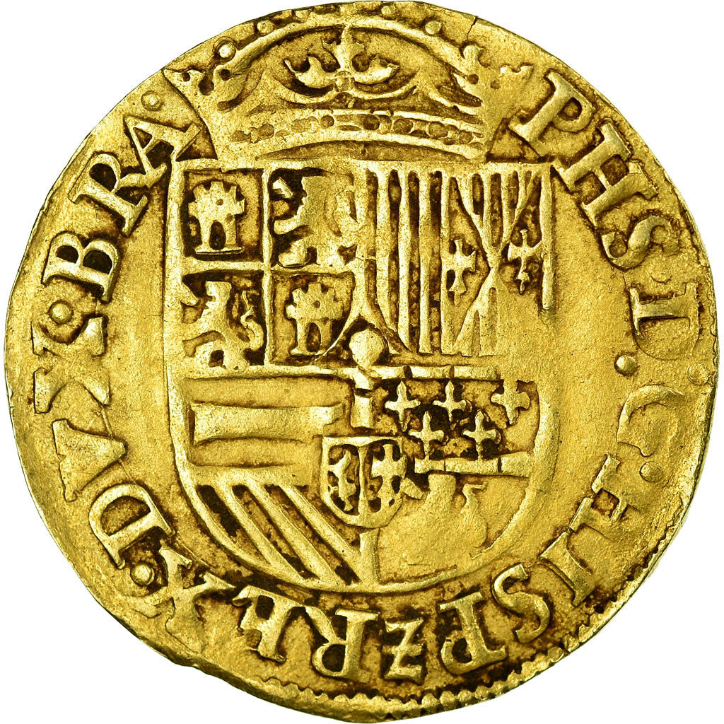 Coin, Belgium, 1/2 Réal, Anvers, AU(55-58), Gold, Delmonte:113