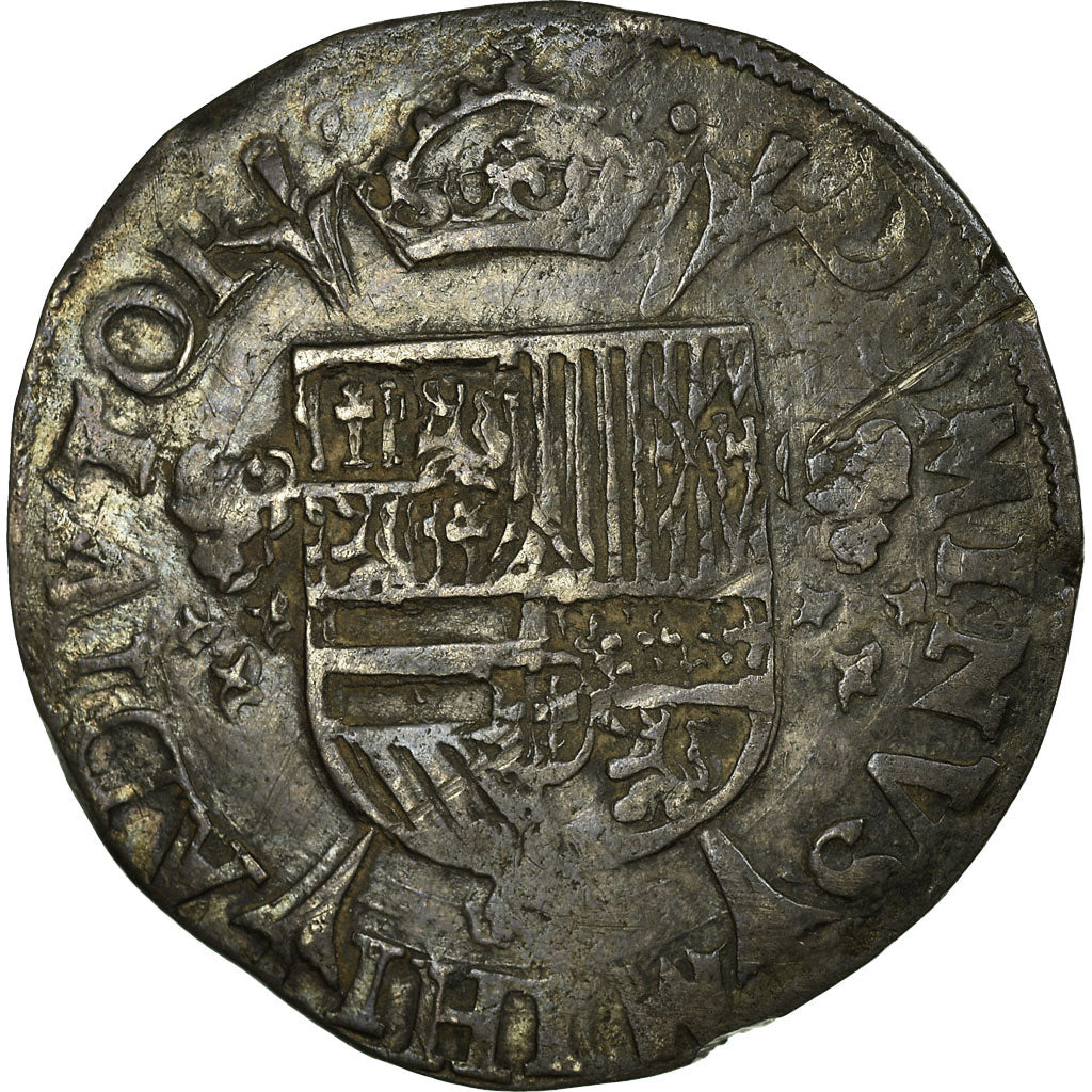 Coin, Belgium, 1/5 Ecu, 1566, Anvers, AU(55-58), Silver