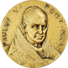 Vatican, Médaille, Le Pape Paul VI, 1963, Manfrini, FDC, Gilt Bronze