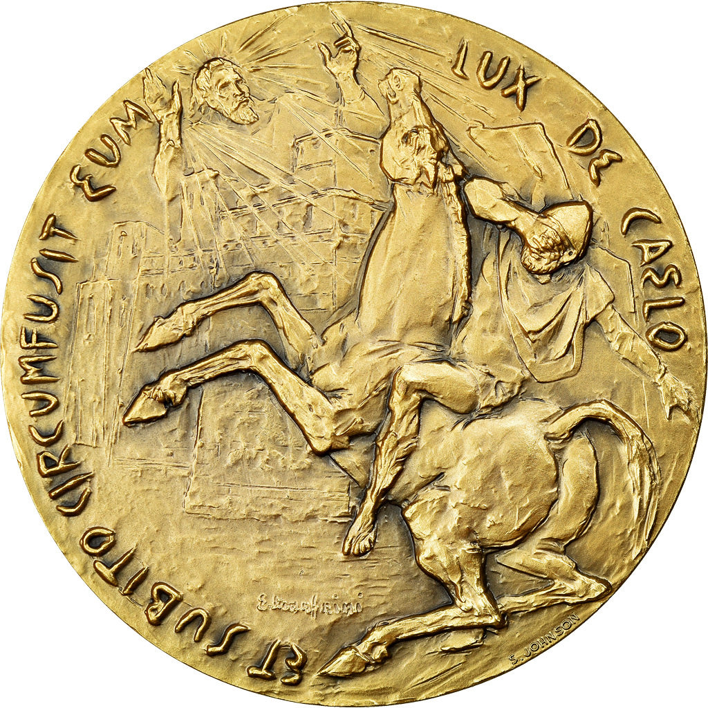 Vatican, Médaille, Le Pape Paul VI, 1963, Manfrini, FDC, Gilt Bronze