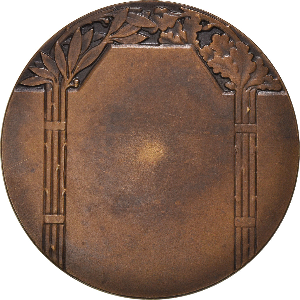 France, Medal, Journal L'Intransigeant, Cassandre, Art deco, MS(63), Bronze
