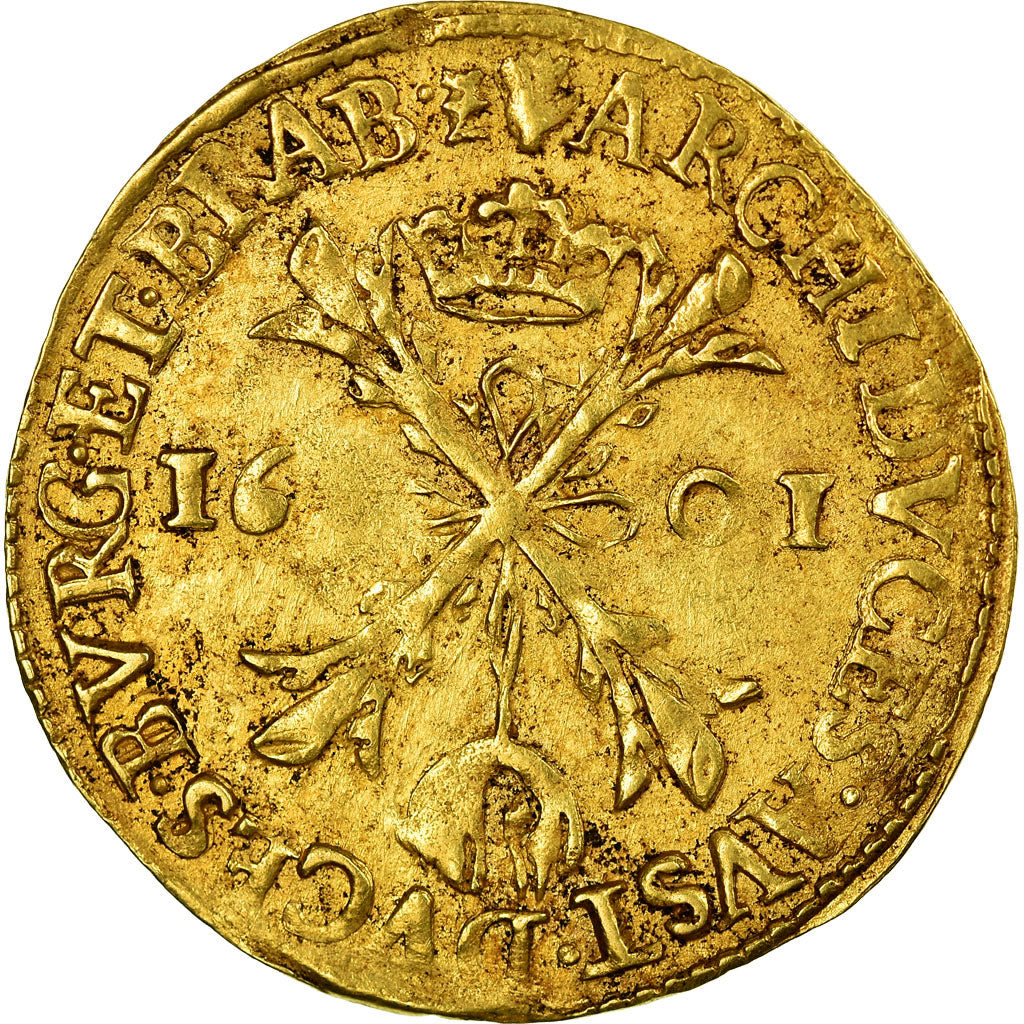 Coin, Spanish Netherlands, Flanders, 2 Albertins, 1601, Anvers, AU(55-58), Gold
